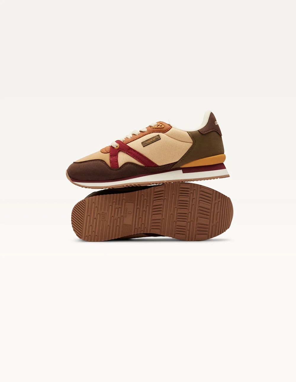 Baskets basses Andrée - Marron beige bordeaux - Image 3