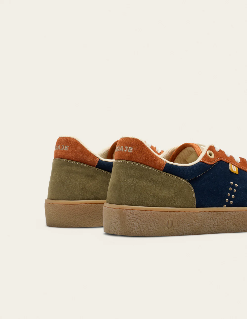 Baskets basses Arthur - Kaki moutarde brique - Image 3
