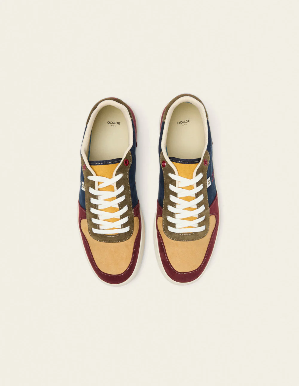 Baskets basses Arthur - Pourpre beige kaki - Image 4