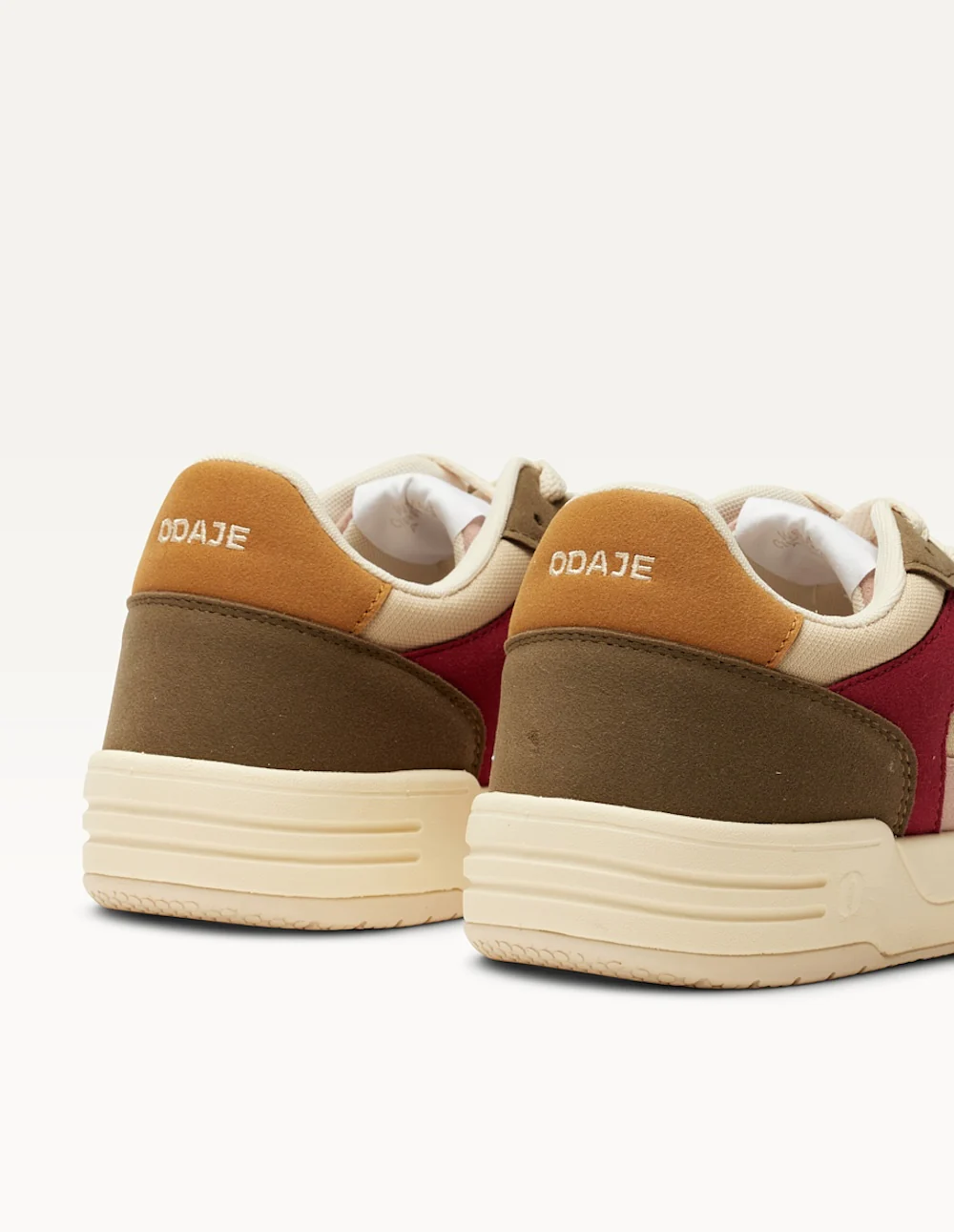 Baskets basses Axelle - Kaki bordeaux crème - Image 4