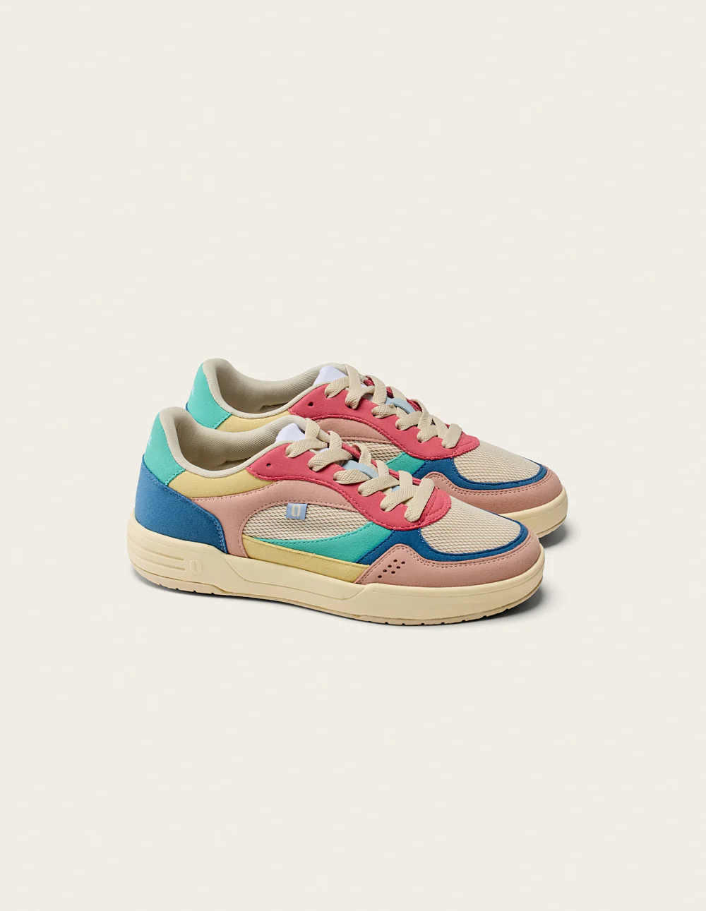 Baskets basses Axelle - Rose clair bleu beige - Image 3