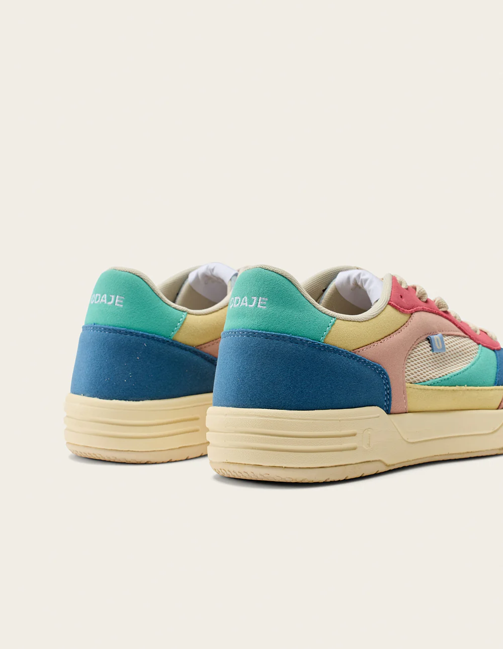 Baskets basses Axelle - Rose clair bleu beige - Image 5