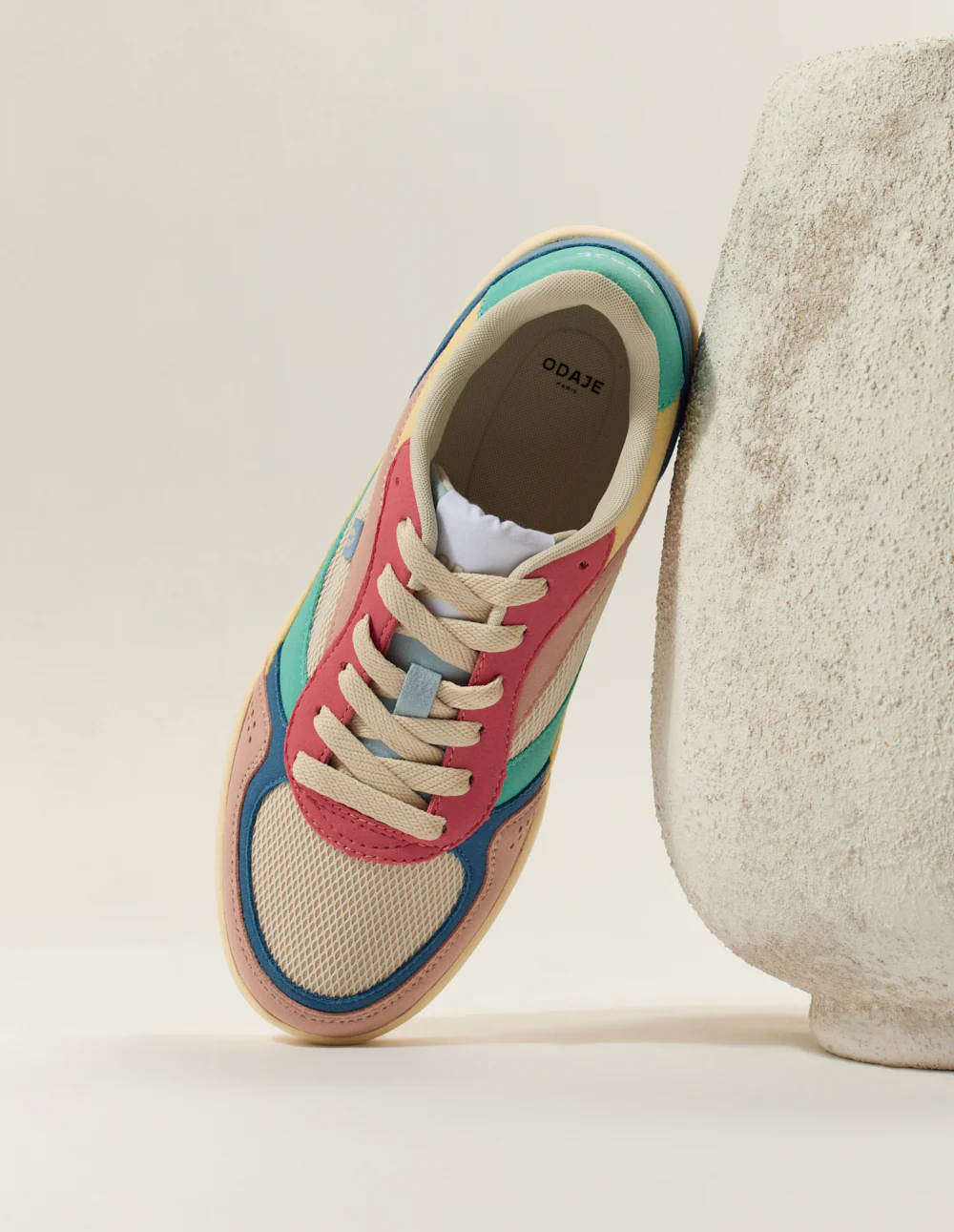 Baskets basses Axelle - Rose clair bleu beige - Image 6
