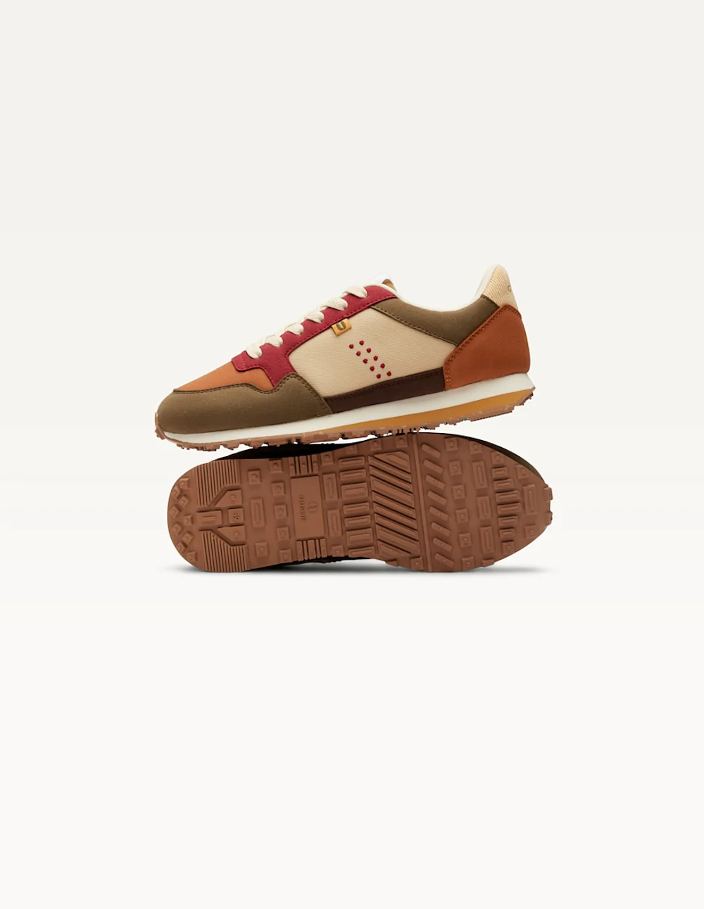 Baskets basses Gabrielle - Kaki cognac bordeaux - Image 3