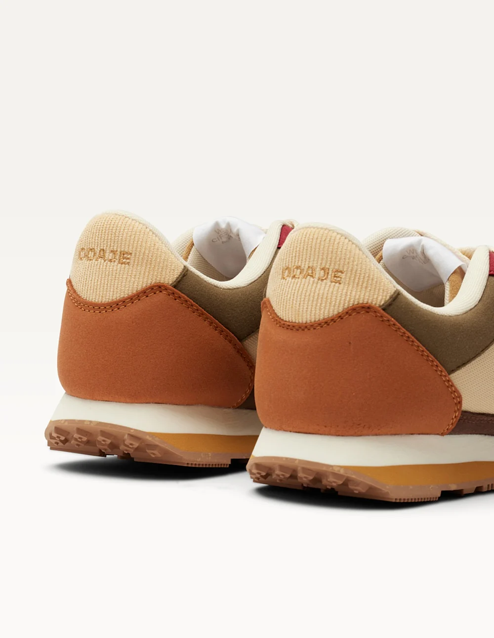 Baskets basses Gabrielle - Kaki cognac bordeaux - Image 4
