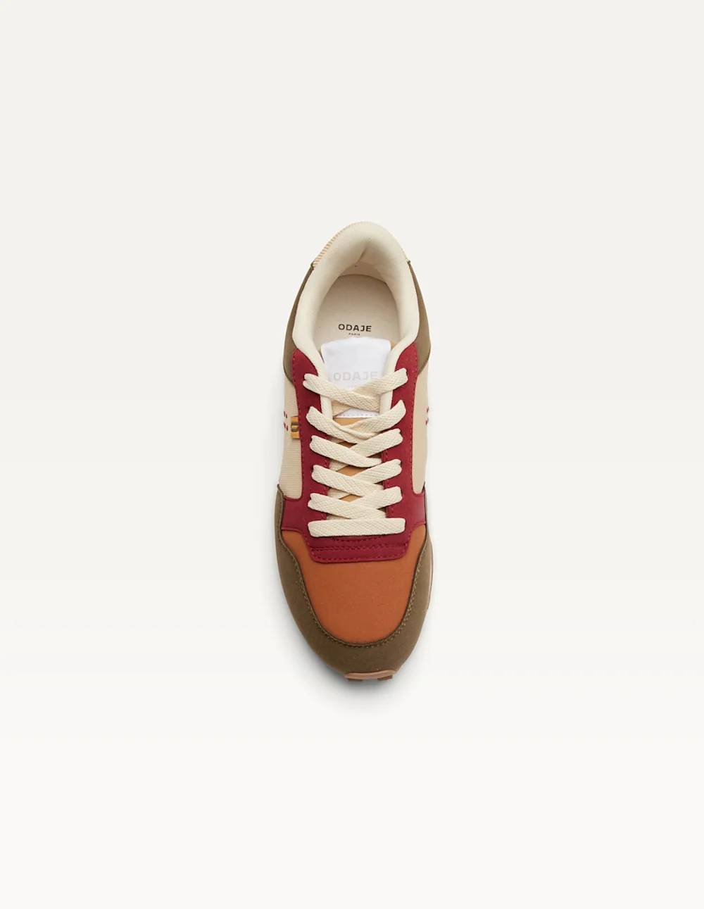 Baskets basses Gabrielle - Kaki cognac bordeaux - Image 5