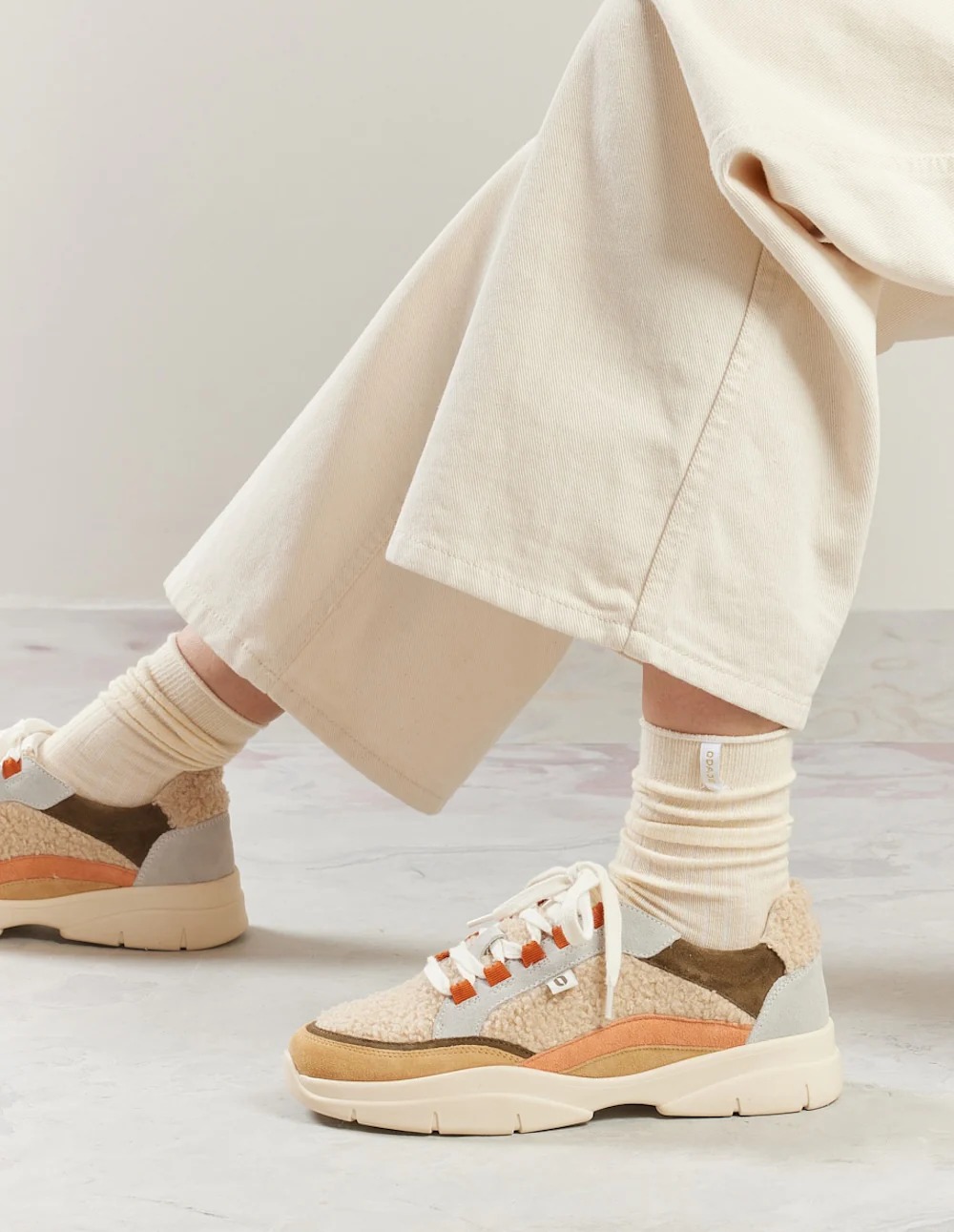 Baskets basses Laura - Beige crème kaki - Image 2