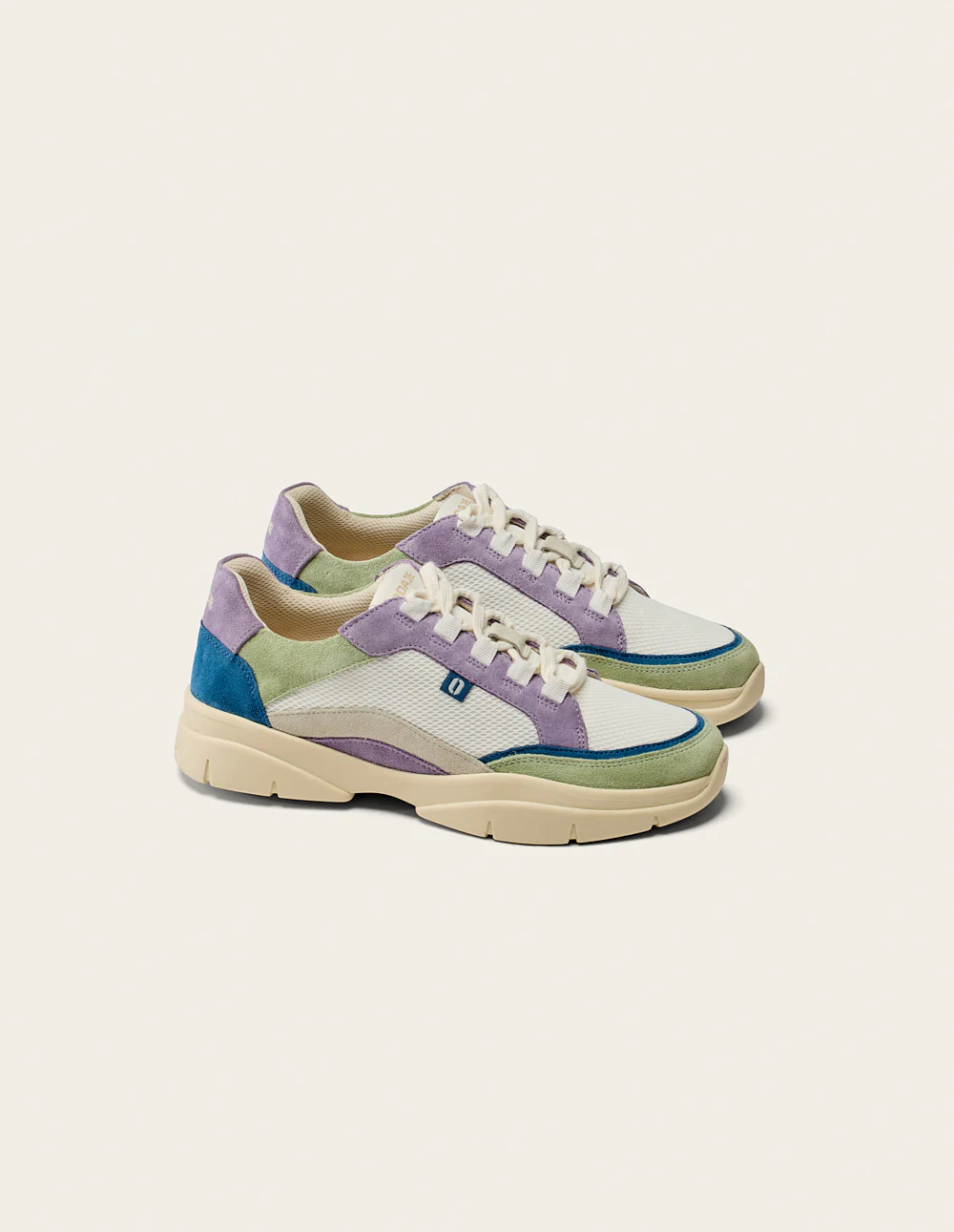 Baskets basses Laura - Vert beige lilas - Image 3