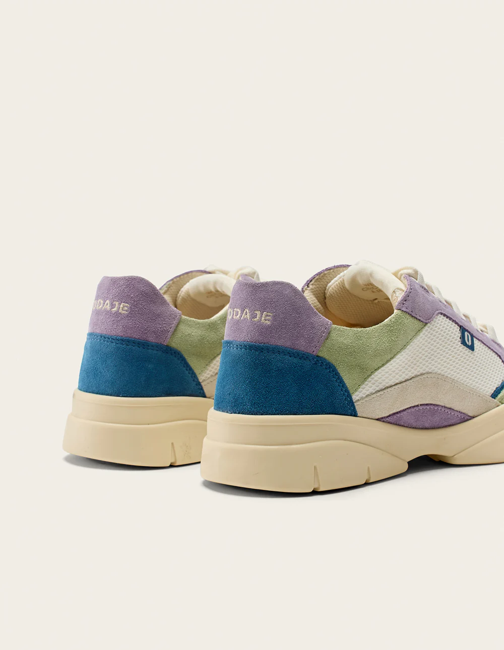 Baskets basses Laura - Vert beige lilas - Image 5