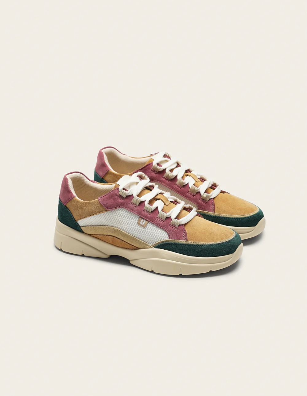 Baskets basses Laura - Vert jaune beige - Image 3