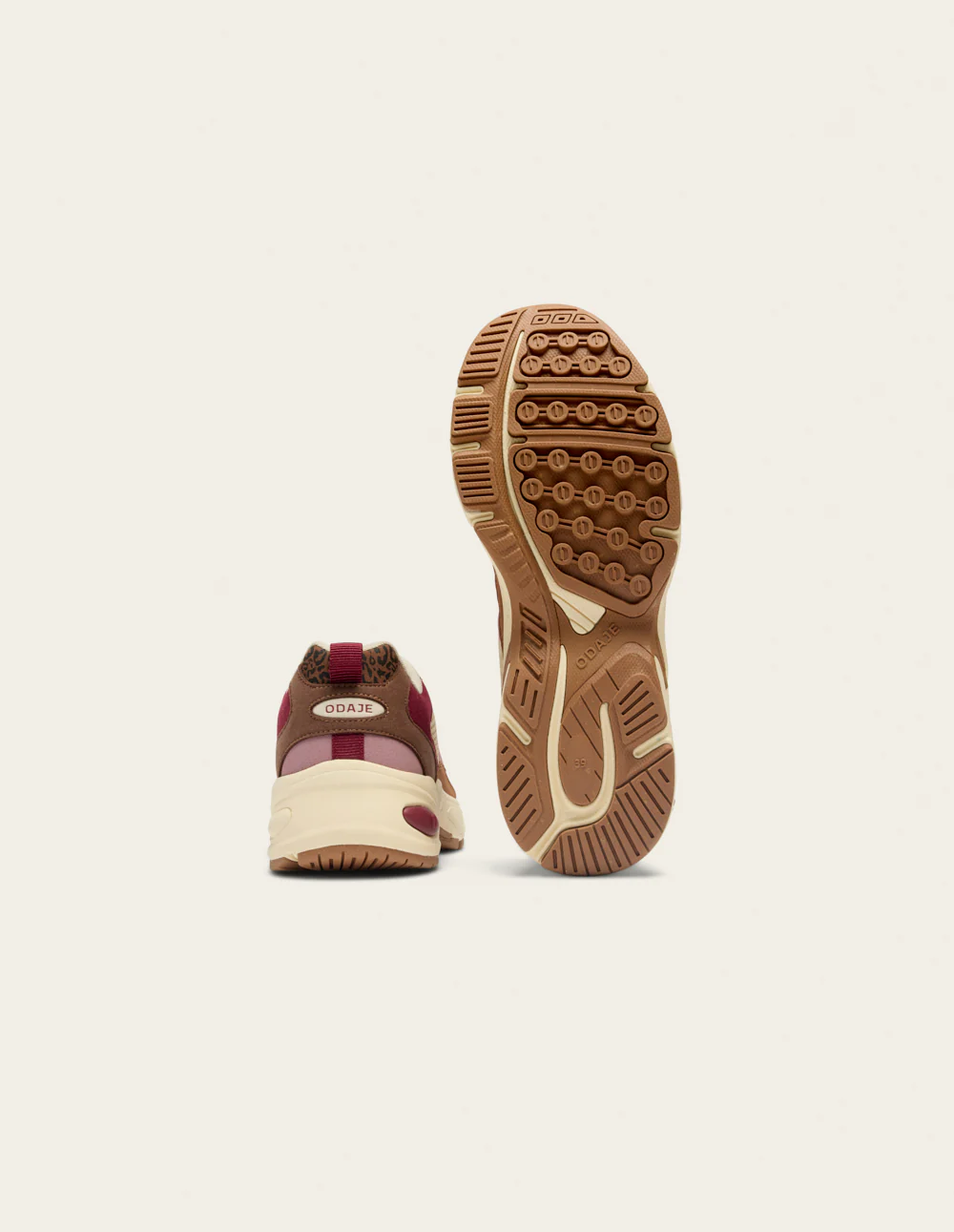 Baskets basses Maé - Bordeaux beige rose - Image 3