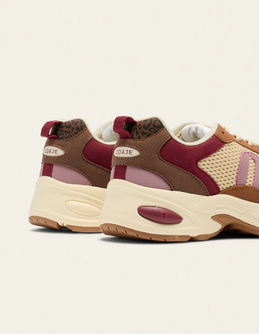 Baskets basses Maé - Bordeaux beige rose - Image 5
