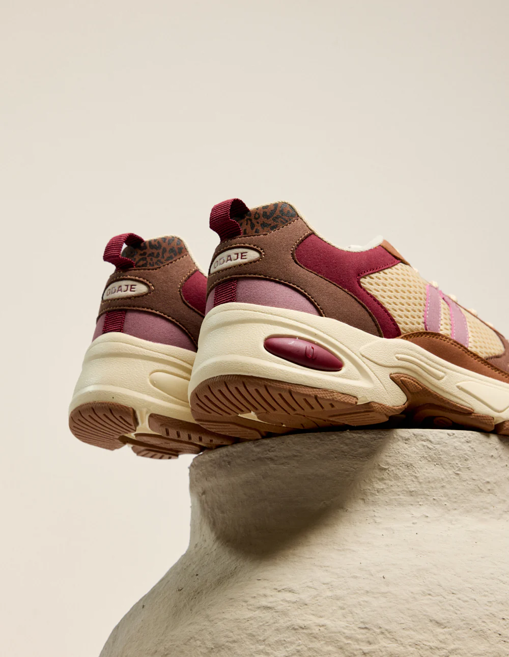 Baskets basses Maé - Bordeaux beige rose - Image 7