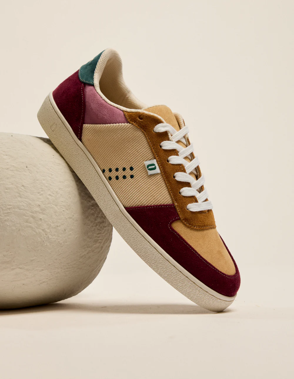 Baskets basses Marie - Bordeaux beige moutarde - Image 3