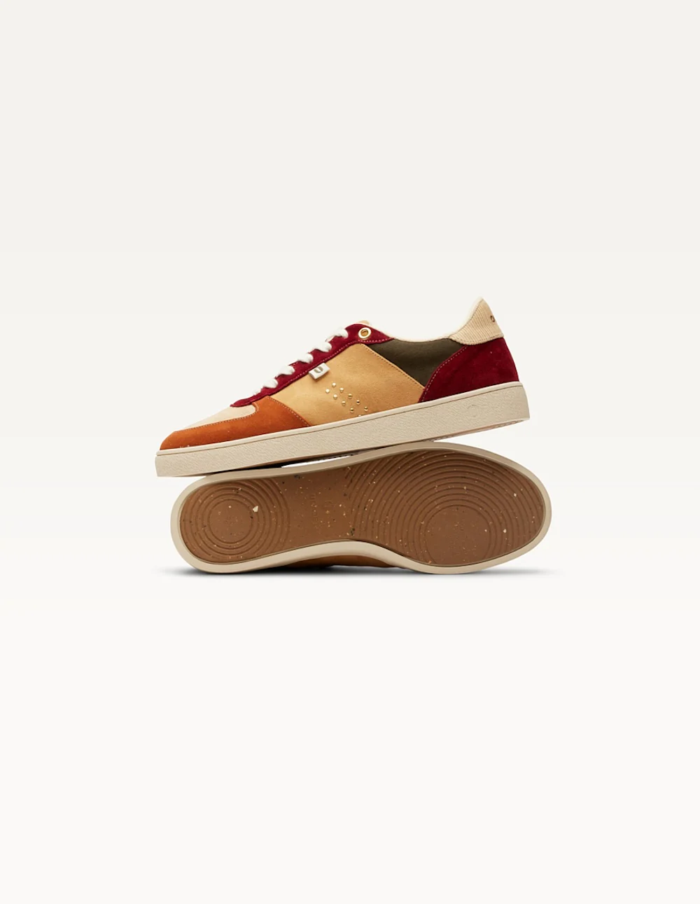 Baskets basses Marie - Cognac crème bordeaux - Image 3