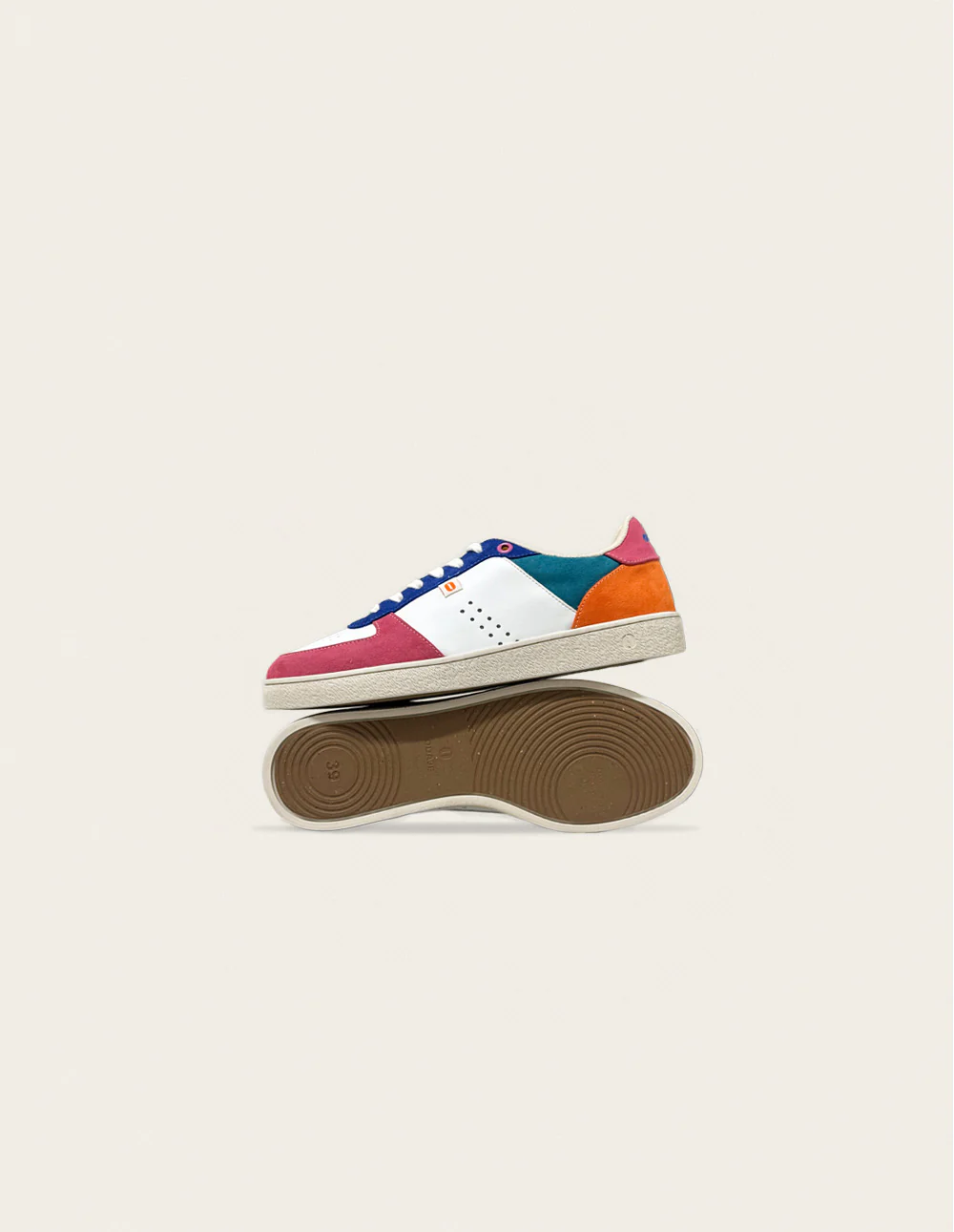 Baskets basses Marie - Fuchsia blanc bleu - Image 4