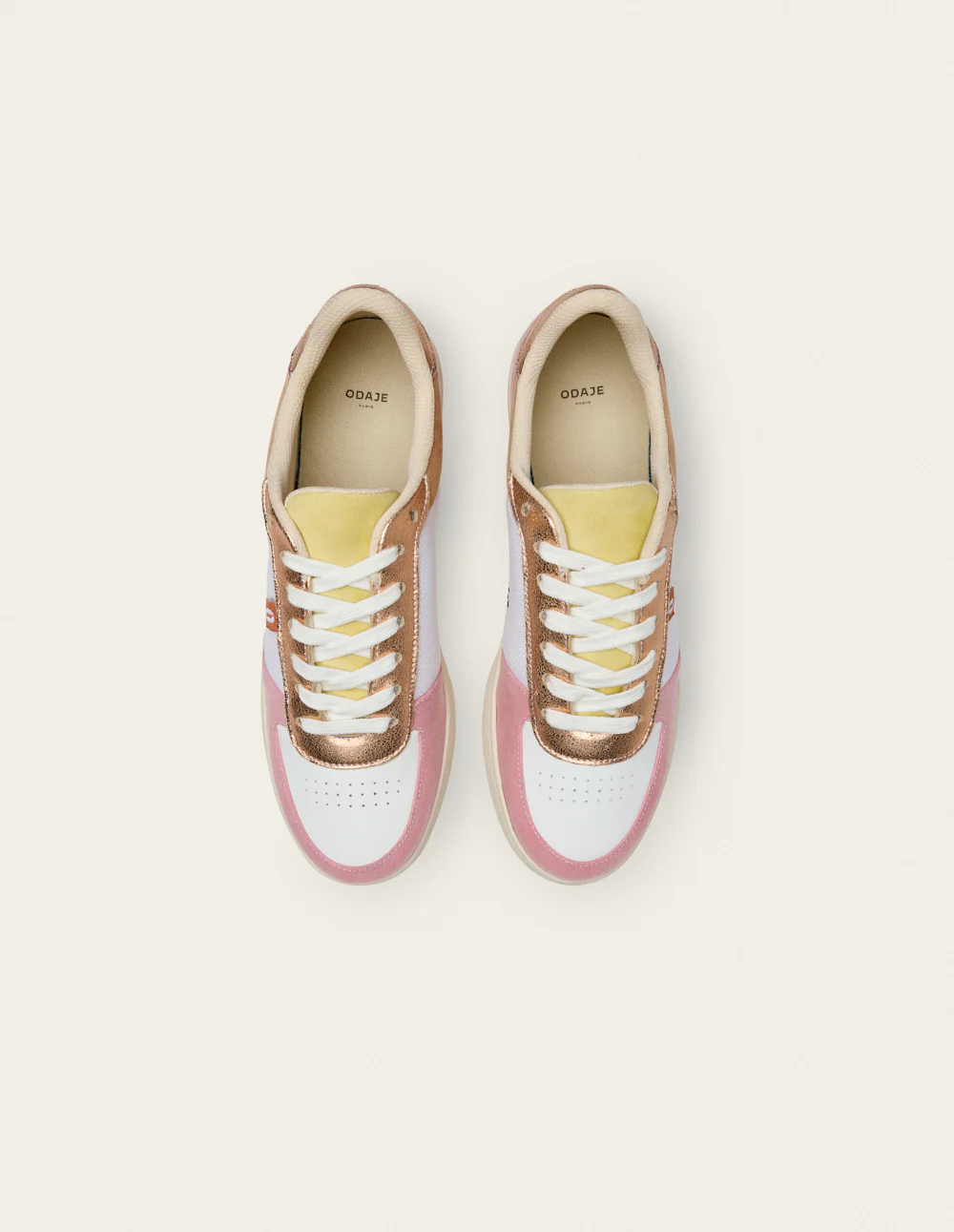 Baskets basses Marie - Rose blanc - Image 6