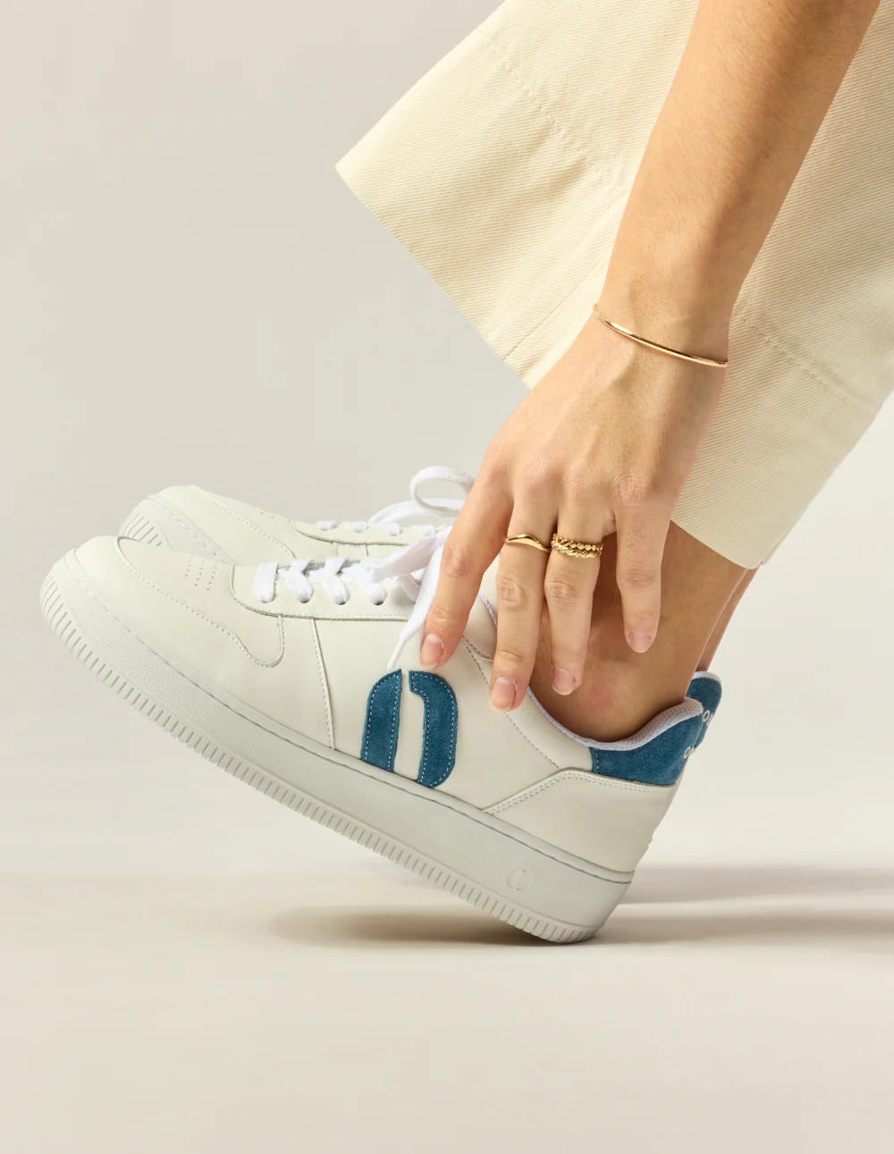 Baskets basses Marilou - Blanc bleu - Image 6