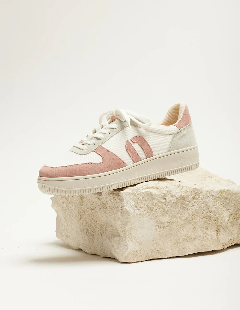 Baskets basses Marilou - Rose clair blanc gris clair - Image 3