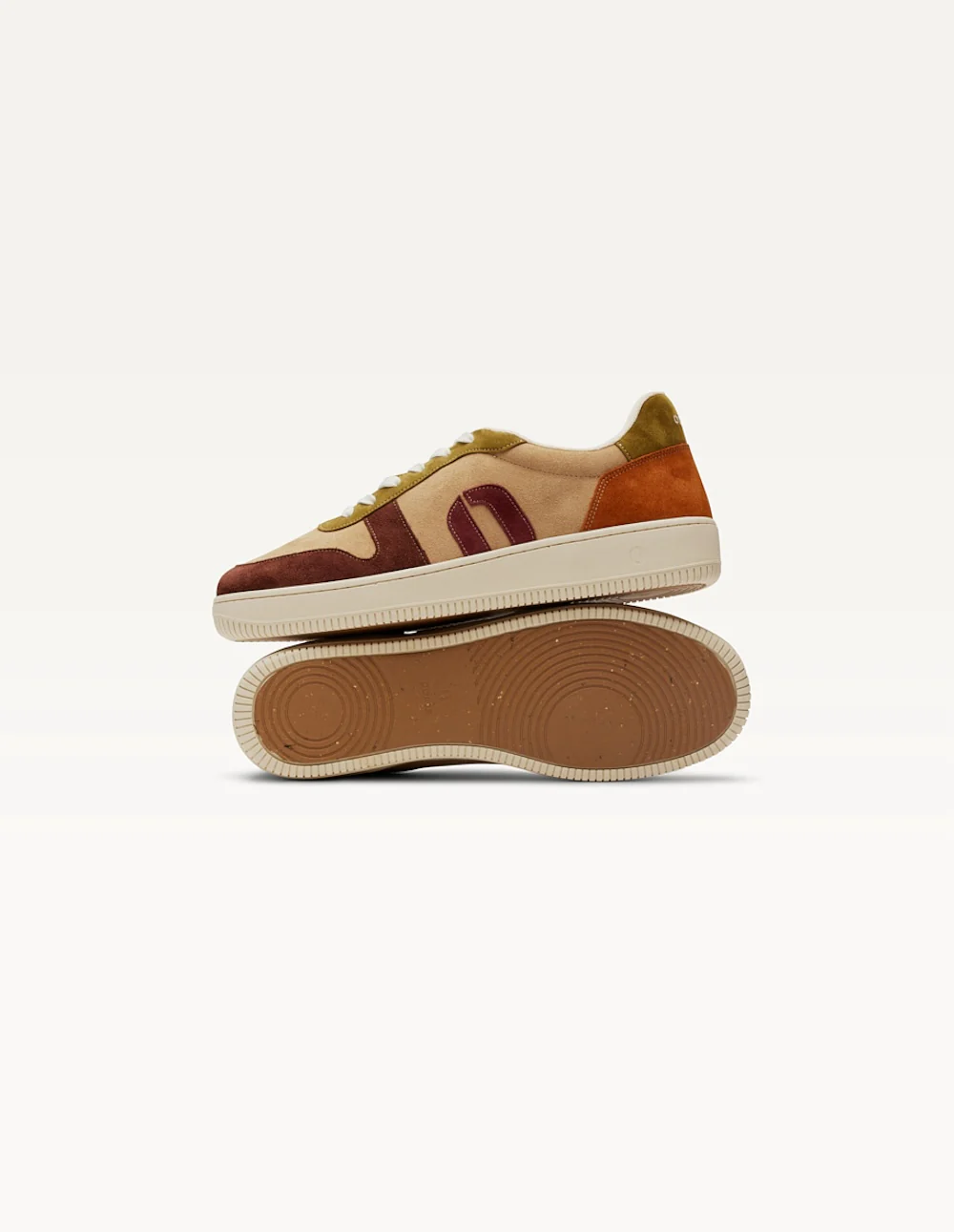 Baskets basses Matthieu - Chocolat beige kaki clair - Image 4