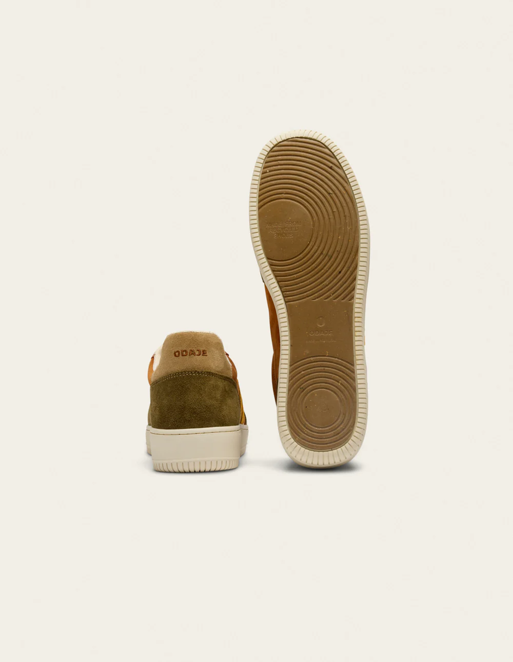 Baskets basses Matthieu - Kaki beige brique - Image 6