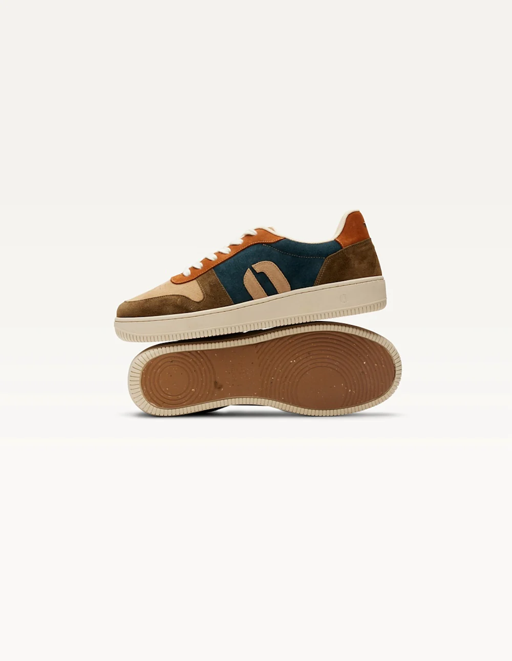 Baskets basses Matthieu - Kaki beige cognac - Image 3