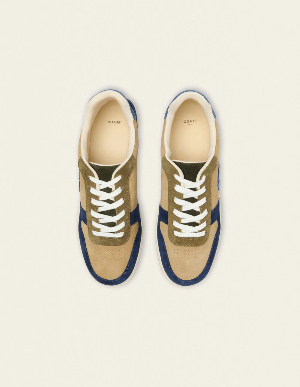 Baskets basses Matthieu - Marine beige kaki - Image 7