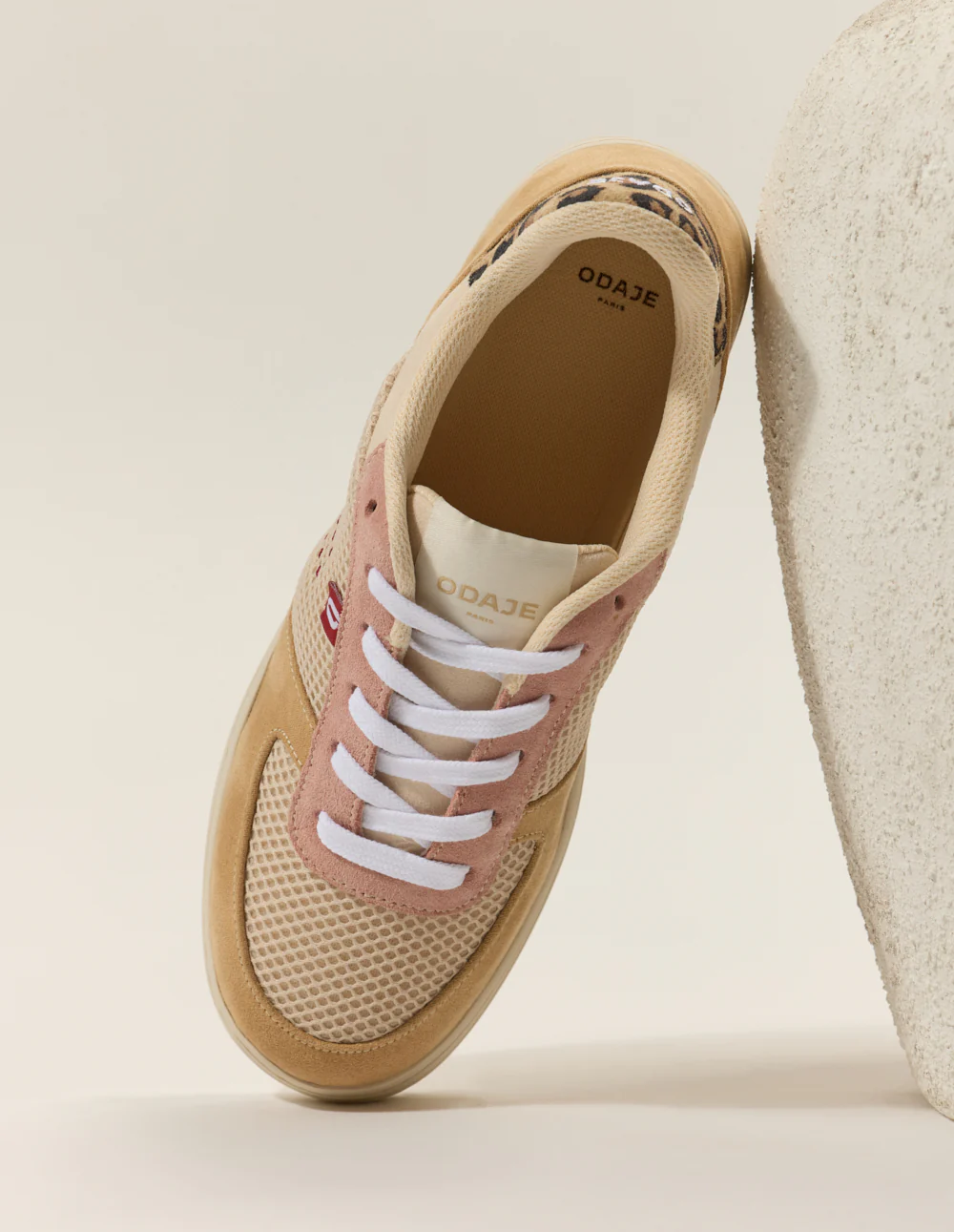 Baskets basses Maxence F - Ambre blanc nude - Image 4