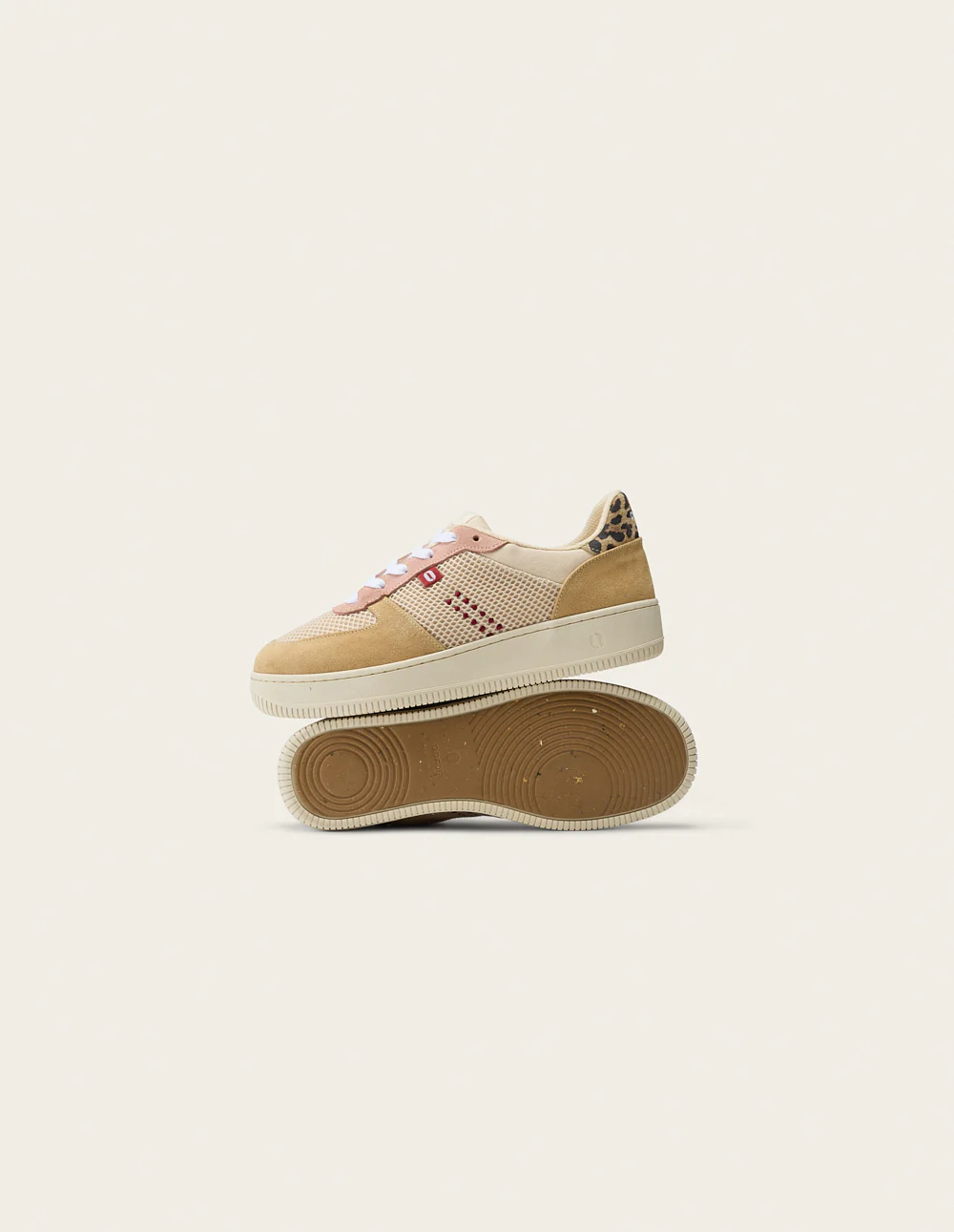 Baskets basses Maxence F - Ambre blanc nude - Image 5