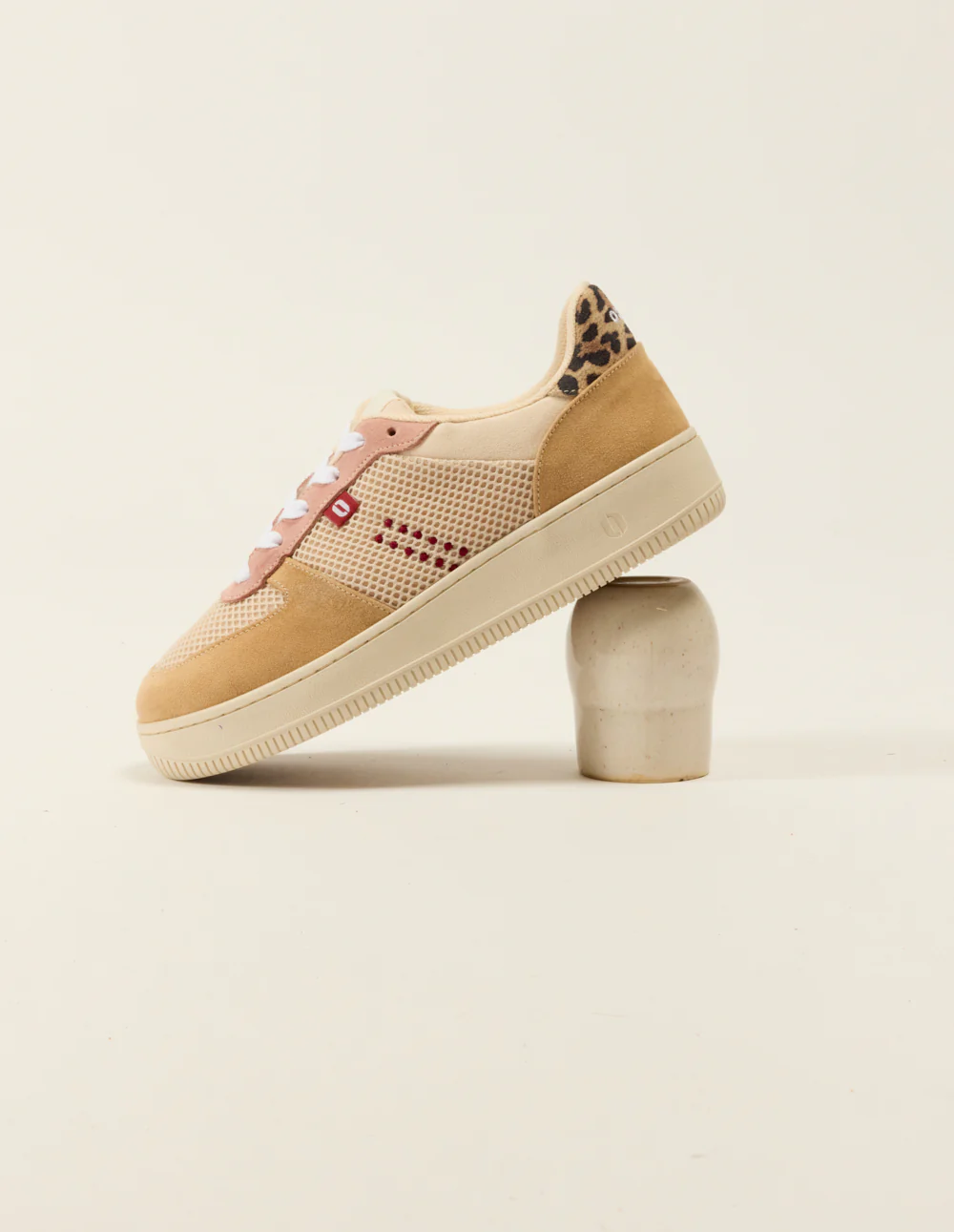 Baskets basses Maxence F - Ambre blanc nude - Image 7