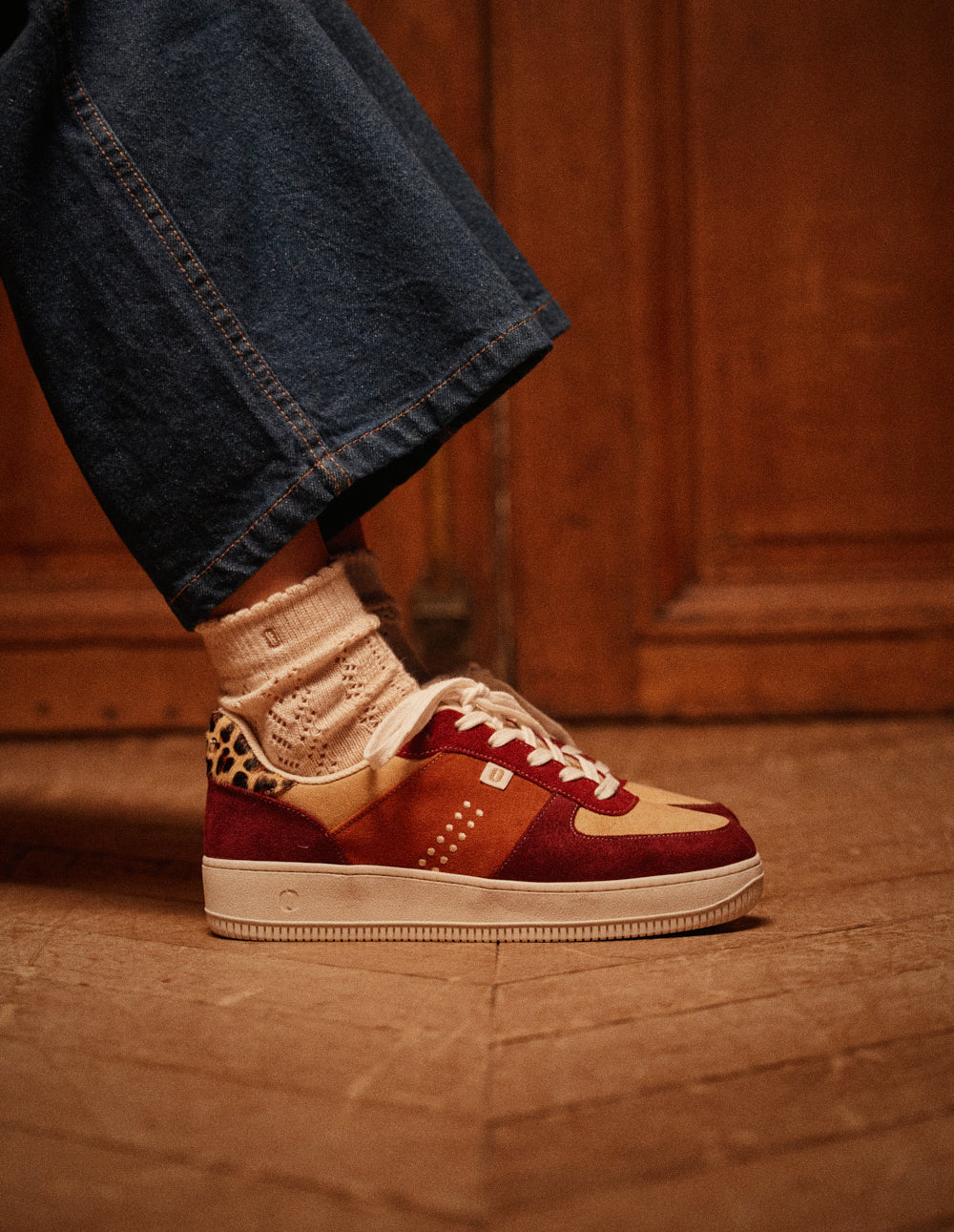 Baskets basses Maxence F - Bordeaux beige - Image 4