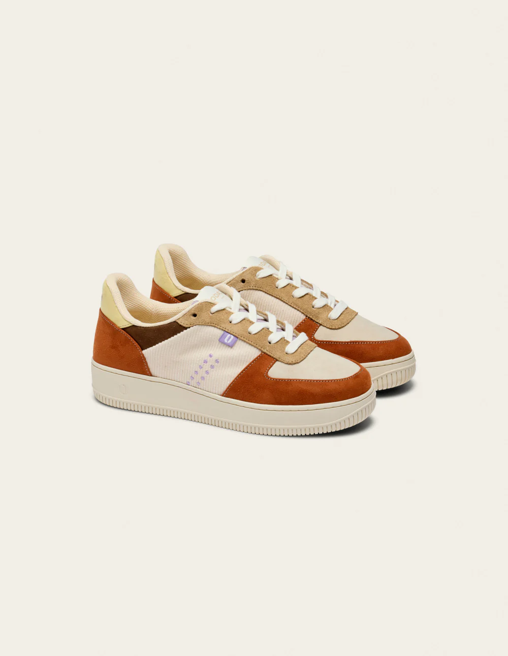 Baskets basses Maxence F - Brique écru beige - Image 4