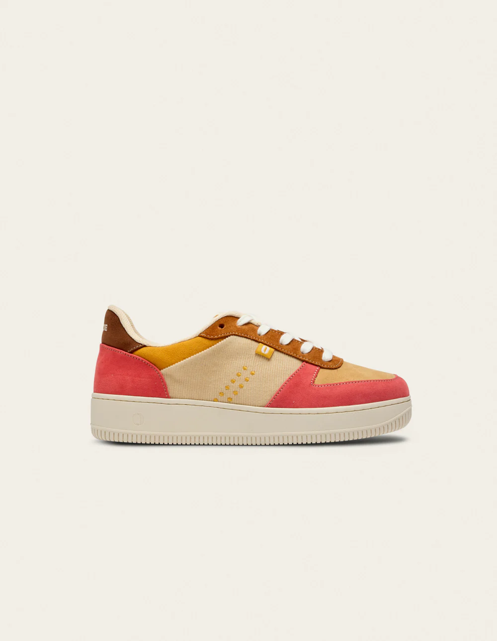 Baskets basses Maxence F - Corail beige marron