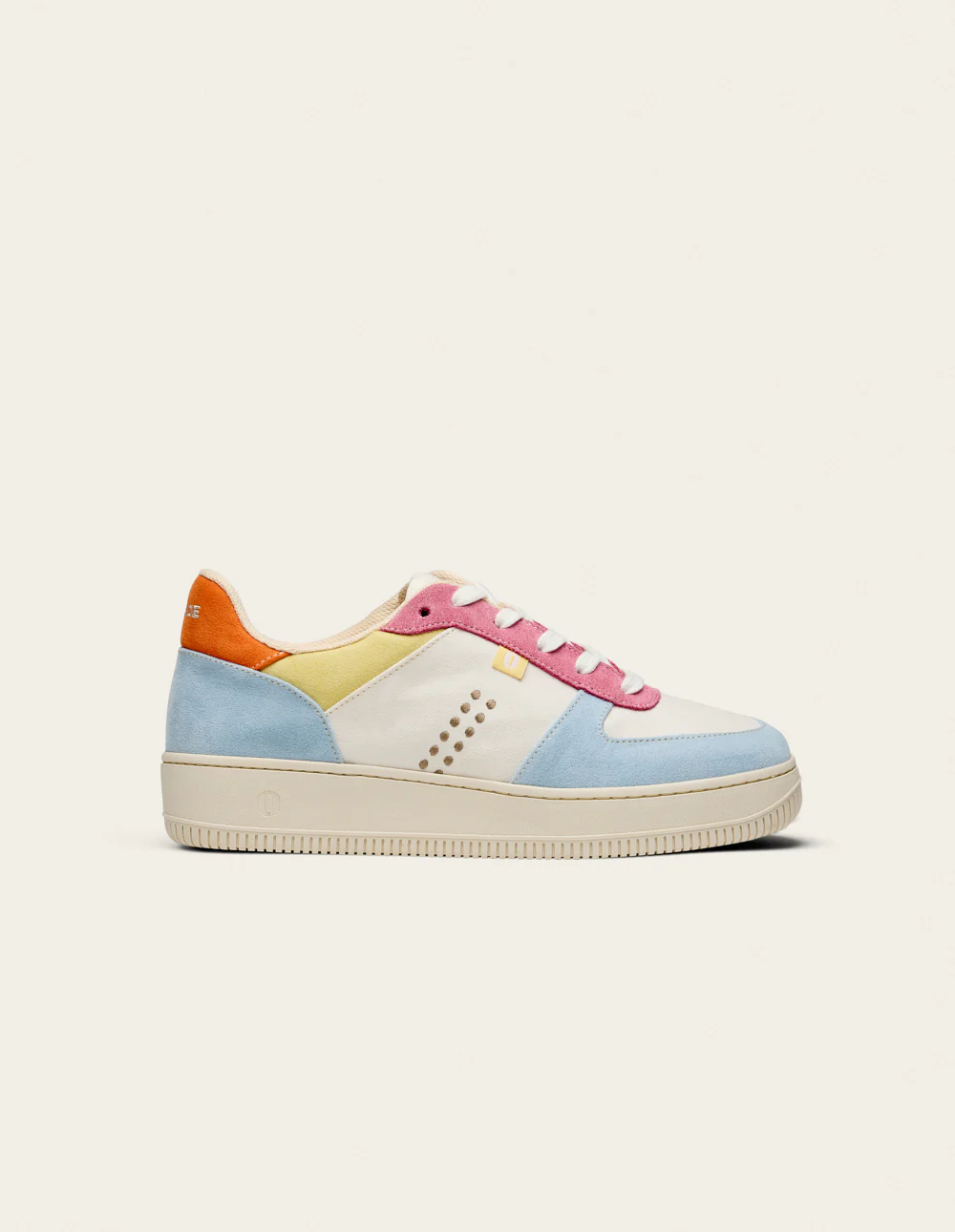 Baskets basses Maxence F - Ciel rose citron