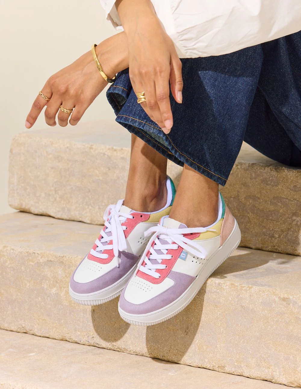 Baskets basses Maxence F - Lilas blanc rose - Image 5