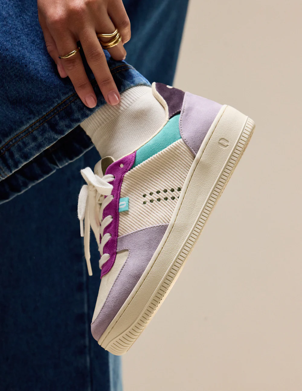 Baskets basses Maxence F - Lilas écru violet - Image 2