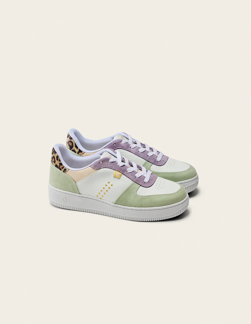 Baskets basses Maxence F - Vert blanc lilas - Image 3