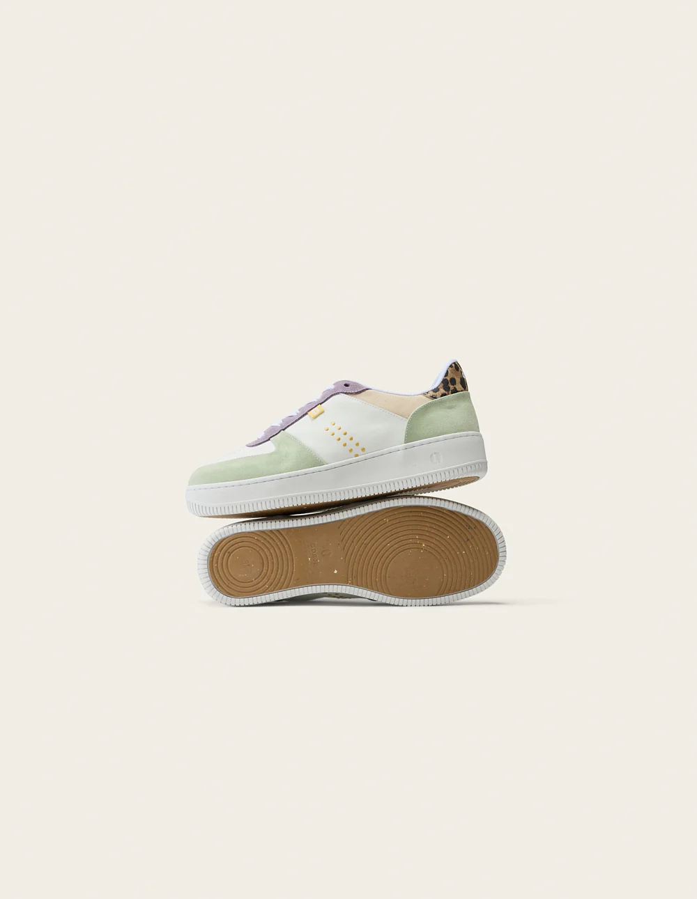 Baskets basses Maxence F - Vert blanc lilas - Image 6