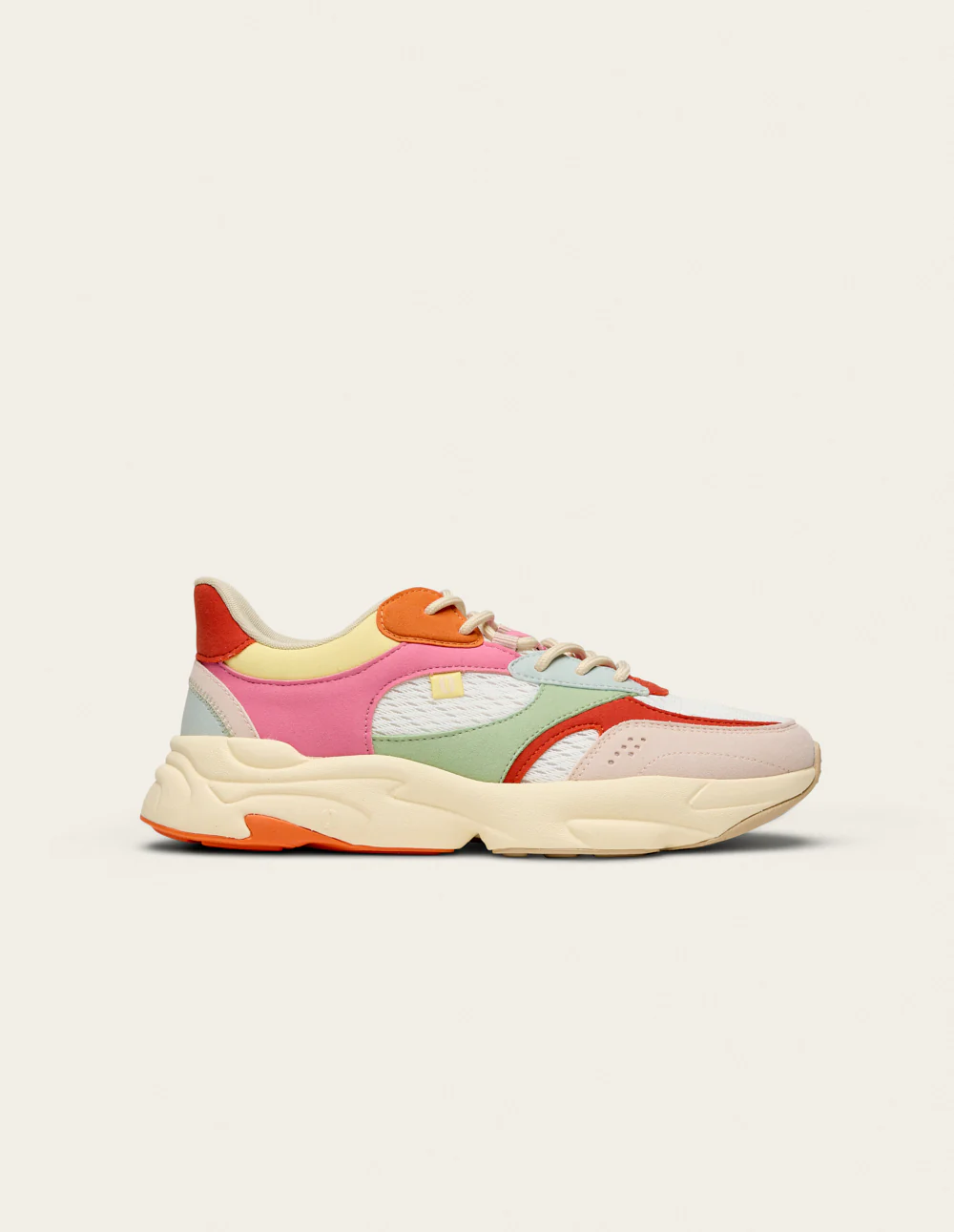 Baskets basses Nathanaelle - Nude orange pistache