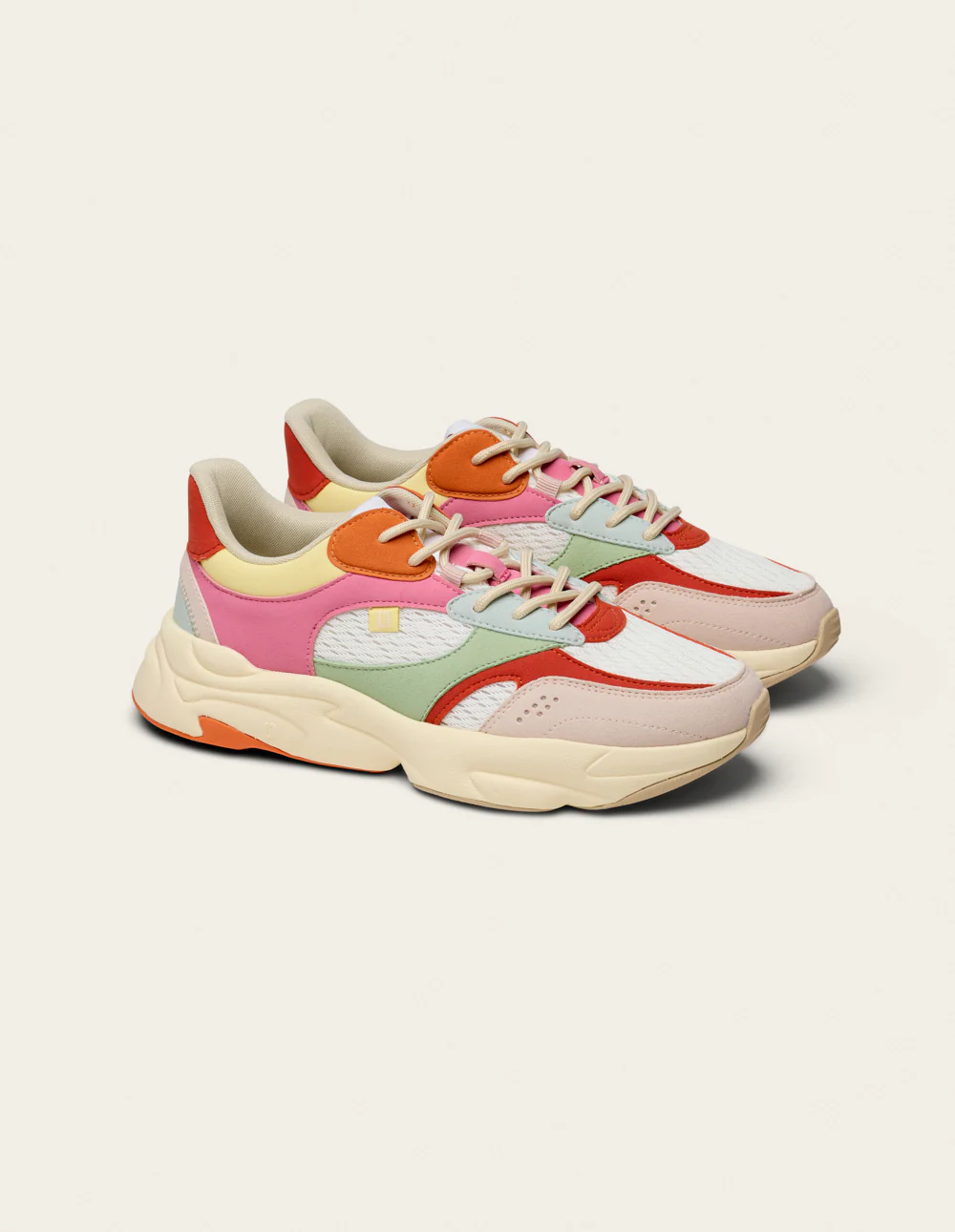 Baskets basses Nathanaelle - Nude orange pistache - Image 2