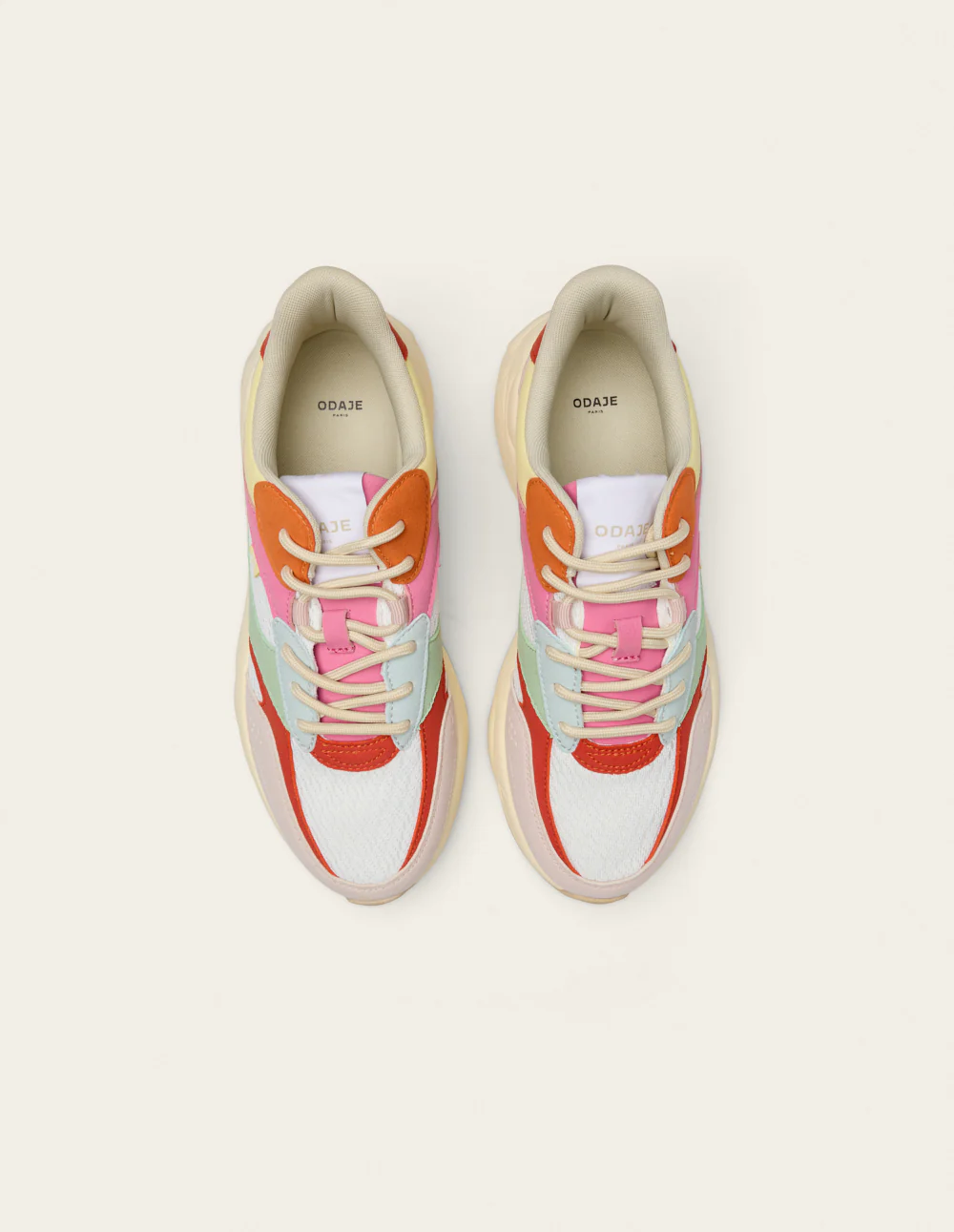 Baskets basses Nathanaelle - Nude orange pistache - Image 6