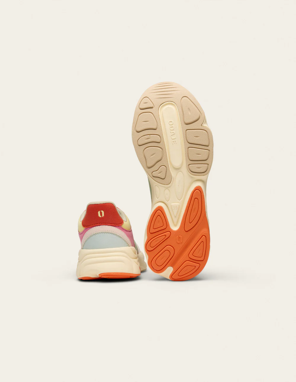Baskets basses Nathanaelle - Nude orange pistache - Image 7