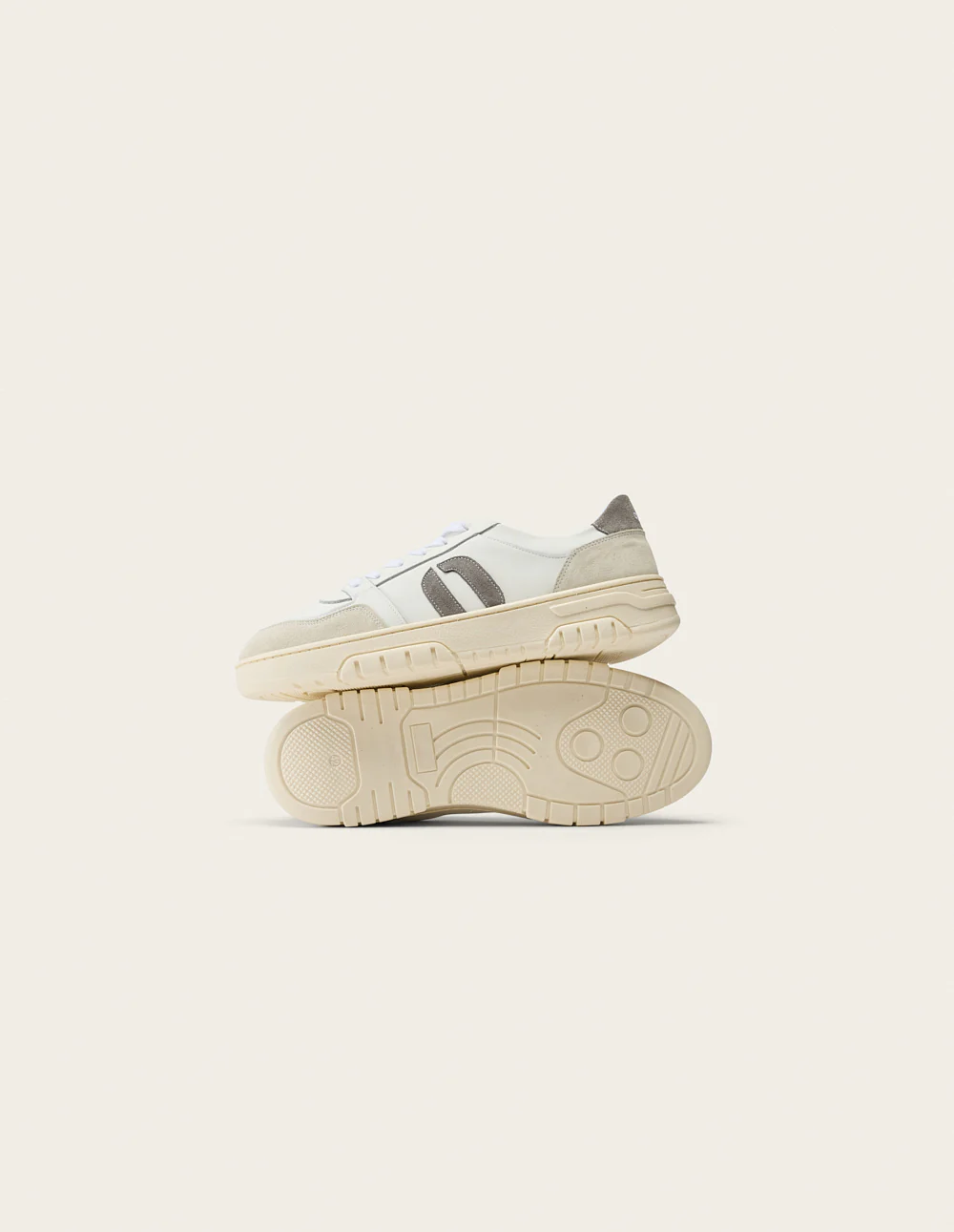 Baskets basses Nino - Blanc gris clair - Image 5