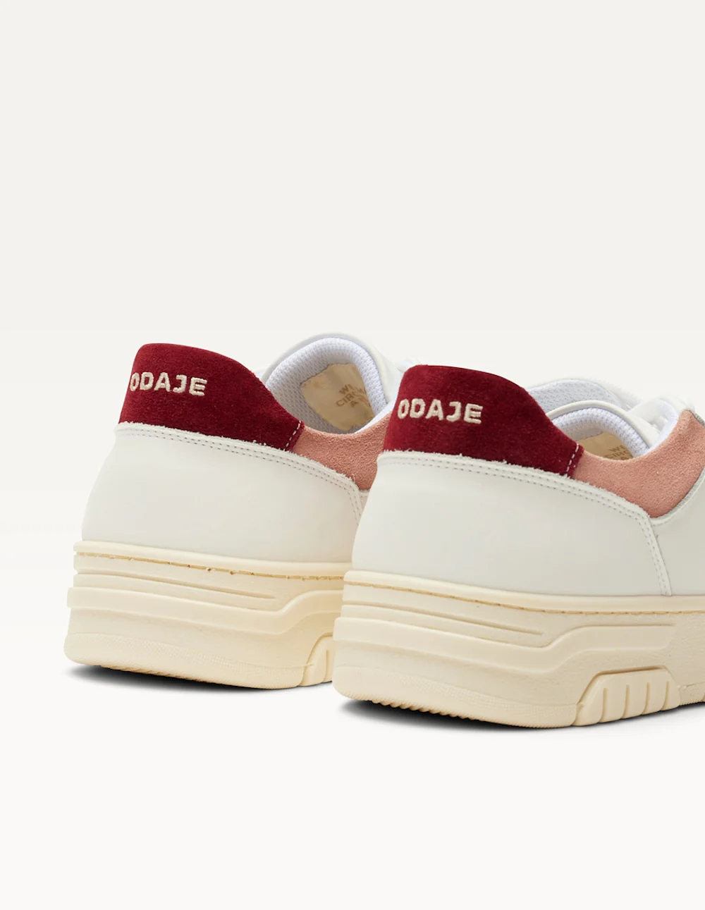 Baskets basses Nora - Blanc bordeaux rose clair - Image 5