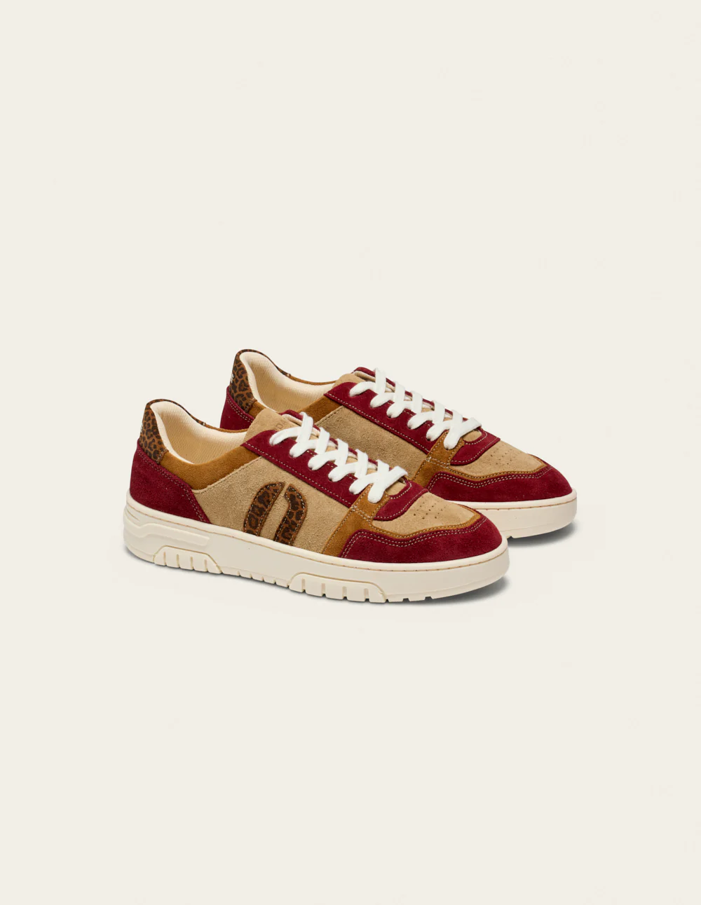 Baskets basses Nora - Bordeaux camel beige - Image 3