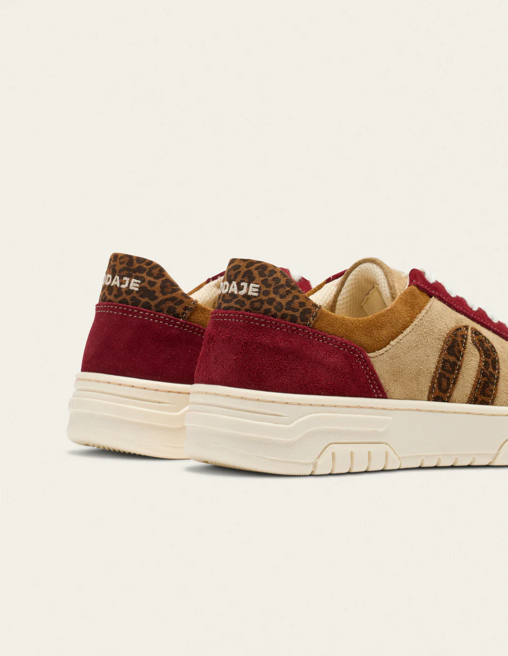 Baskets basses Nora - Bordeaux camel beige - Image 5