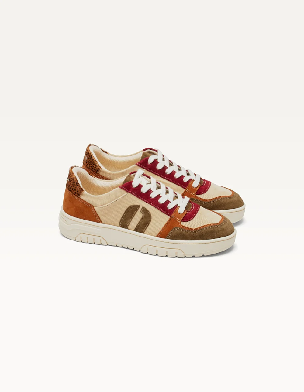 Baskets basses Nora - Kaki cognac crème - Image 2