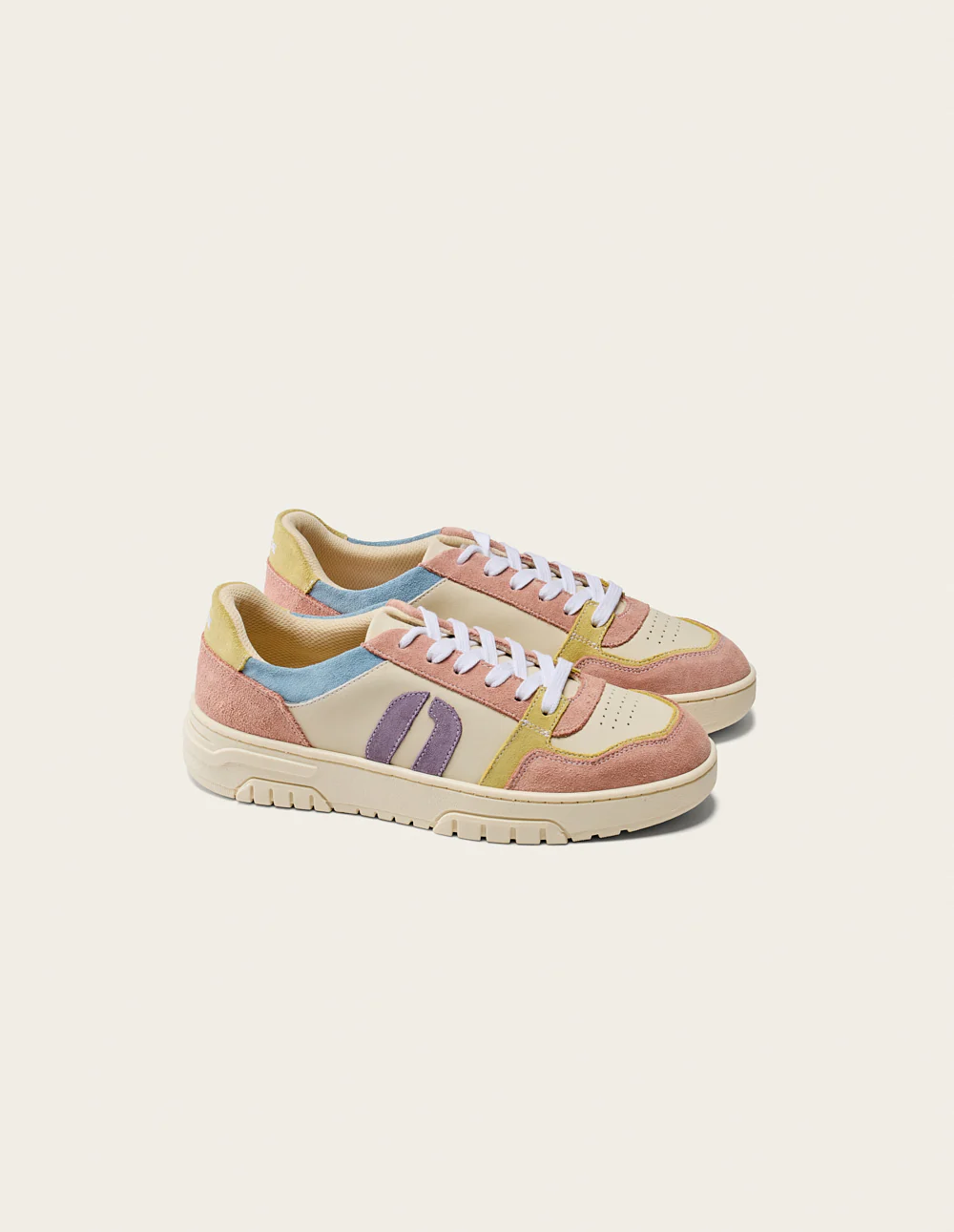 Baskets basses Nora - Nude jaune blanc - Image 3