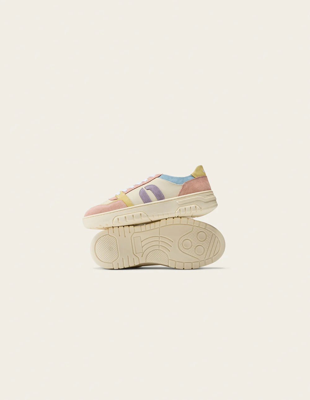 Baskets basses Nora - Nude jaune blanc - Image 5