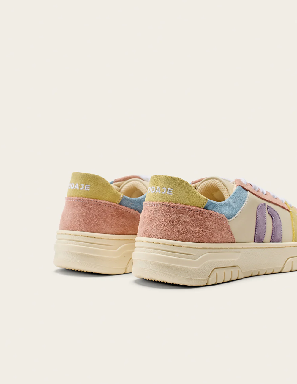 Baskets basses Nora - Nude jaune blanc - Image 7